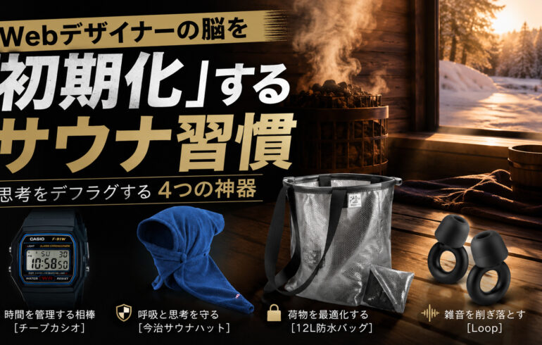 Webデザイナーの脳を「初期化」するサウナ習慣｜思考をデフラグする4つの神器